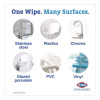 Versasure Cleaner Disinfectant Wipes, Refill, 1-Ply, 12 x 10, Fragranced, White, 110/Pouch, 2 Pouches/Carton