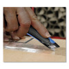 Easycut Cutter Knife w/Self-Retracting Safety-Tipped Blade, 6" Plastic Handle, Black/Blue