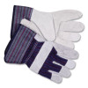 Men's Split Leather Palm Gloves, Gunn Cut, Wing Thumb, X-Large, Gray, Dozen