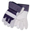 Men's Split Leather Palm Gloves, Gunn Cut, Wing Thumb, X-Large, Gray, Dozen
