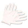 Cotton Inspector Gloves, Reversible, One Size Fits Most, White, 12 Pairs