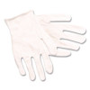 Cotton Inspector Gloves, Reversible, One Size Fits Most, White, 12 Pairs