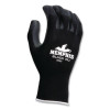 Economy Pu Coated Work Gloves, En388: 2121, 12" Long, Large, Black, 12 Pairs