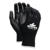 Economy Pu Coated Work Gloves, En388: 2121, 12" Long, Small, Black, 12 Pairs