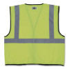 Class 2 Safety Vest, Polyester, 2X-Large, Fluorescent Lime With Silver Stripe