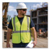 Class 2 Safety Vest, Polyester, 2X-Large, Fluorescent Lime With Silver Stripe