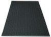 Ribbed Vinyl Anti-Fatigue Mat, Rectangular, Black Ribbed Surface, 24" x 36"