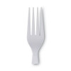 Plastic Cutlery, Heavyweight Fork, White, 100/Box, 10 Boxes/Carton