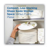 Pathways Soak-Proof Shield Mediumweight Paper Plates, Wisesize, 8.5" Dia, Green/Burgundy, 125/Pack, 4 Packs/Carton