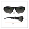 Skullerz Dagr Safety Glasses, Black Half Frame, Smoke Single Lens