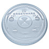 Greenware Cold Drink Lids, X-Slot, Fits 16 Oz/18 Oz/24 Oz Cold Cups, Sugarcane, Clear, 1,000/Carton