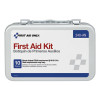 Unitized First Aid Kit For 10 People, 65 Pieces, Osha/Ansi, Metal Case