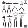 8-Piece Steel Pliers And Wrench Tool Set