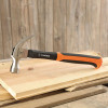 16 Oz Claw Hammer With High-Visibility Orange Fiberglass Handle
