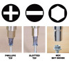 4 In-1 Screwdriver W/Interchangeable Phillips/Standard Bits, Assorted Colors