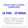 Foodservice Surface Sanitizer, Fragrance-Free, 1 Gal Bottle, 4/Carton