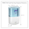 Es6 Soap Touch-Free Dispenser, 1,200 Ml, 5.25 X 8.8 X 12.13, White