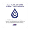 Advanced Hand Sanitizer Single Use, Gel, 1.2 Ml, Packet, Fragrance-Free, 125/Box