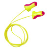 Laser Lite Single-Use Earplugs, Corded, 32 Db Nrr, One Size Fits Most, Yellow/Magenta Bell/T-Shaped Plugs, 100/Box