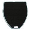 Disposable Urinal Floor Mat, Shield-Shaped, Orchard Zing Scent, Gray Non-Slip Perforated Surface, 17.5" x 20.38", 6/Carton