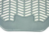 Disposable Urinal Floor Mat, Shield-Shaped, Orchard Zing Scent, Gray Non-Slip Perforated Surface, 17.5" x 20.38", 6/Carton