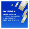 Sheer And Clear Adhesive Bandages, Assorted Sizes, 280/Box