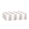 Essential 100% Recycled Fiber Hard Roll Towel, 1-Ply, 8" x 800 Ft, 1.5" Core, White, 12 Rolls/Carton