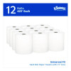 Universal Hard Roll Paper Towels With Premium Absorbency Pockets, 1-Ply, 8" x 425 Ft, 1.5" Core, White, 12 Rolls/Carton