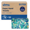 Hand Towels, Pop-Up Box, Cloth, 1-Ply, 9 x 10.5, Unscented, White, 120/Box
