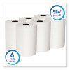Slimroll Towels, Absorbency Pockets, 8" x 580 Ft, White, 6 Rolls/Carton