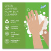 Essential Green Certified Foam Skin Cleanser Refill, Unscented, 1 L, 6/Carton