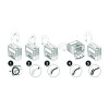 Proseries Stainless Steel Easy-To-Set Combination Lock, Stainless Steel, 2.18" Wide