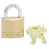 Three-Pin Brass Tumbler Locks, 0.75" Wide, 2 Locks And 2 Keys, 2/Pack