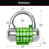 Password Plus Combination Lock, Hardened Steel Shackle, 2.5" Wide, Chrome/Assorted