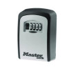 Locking Combination 5-Key Steel Box, 3.25" Wide, Black/Silver