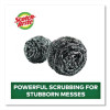 Stainless Steel Scrubber, Silver, 12/Carton