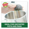 Stainless Steel Scrubber, Silver, 12/Carton
