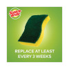 Heavy-Duty Scrub Sponge, 4.5 X 2.7, 0.6" Thick, Yellow/Green, 6/Pack