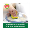 Heavy-Duty Scrub Sponge, 4.5 X 2.7, 0.6" Thick, Yellow/Green, 6/Pack