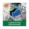 Heavy-Duty Scrub Sponge, 4.5 X 2.7, 0.6" Thick, Yellow/Green, 6/Pack