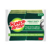 Heavy-Duty Scrub Sponge, 4.5 X 2.7, 0.6" Thick, Yellow/Green, 6/Pack