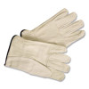 Unlined Pigskin Driver Gloves, Gunn Cut, Straight Thumb, X-Large, Cream, 12 Pairs