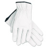 Grain Goatskin Driver Gloves, Gunn Cut, Straight Thumb, Large, White, 12 Pairs