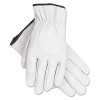 Grain Goatskin Driver Gloves, Gunn Cut, Straight Thumb, X-Large, White, 12 Pairs