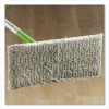 Sweeper Mop, 10 X 4.8 White Cloth Head, 46" Green/Silver Aluminum/Plastic Handle