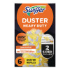 Heavy Duty Dusters Refill, Dust Lock Fiber, Unscented, Yellow, 6/Box, 4 Boxes/Carton
