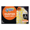 Heavy Duty Dusters Refill, Dust Lock Fiber, Unscented, Yellow, 6/Box, 4 Boxes/Carton