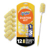 Heavy Duty Dusters Starter Kit, Handle Extends To 3 Ft, 1 Handle With 12 Duster Refills