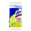 Disinfecting Wipes, 1-Ply, 7 x 7.25, Lemon And Lime Blossom, White, 80 Wipes/Canister