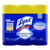 Disinfecting Wipes, 1-Ply, 7 x 7.25, Lemon And Lime Blossom, White, 35 Wipes/Canister, 3 Canisters/Pack, 4 Packs/Carton